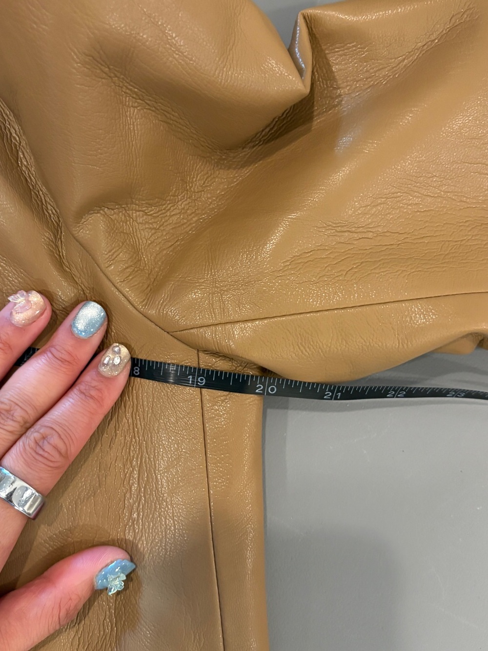 Aritzia Wilfred Memories Vegan Leather Blazer Constant Camel Size S fall season - Picture 13 of 15